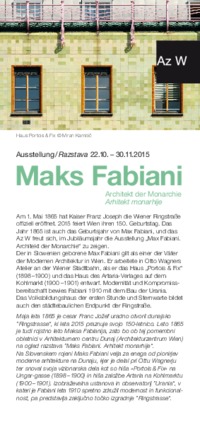 Programm Max Fabiani, Seite 1